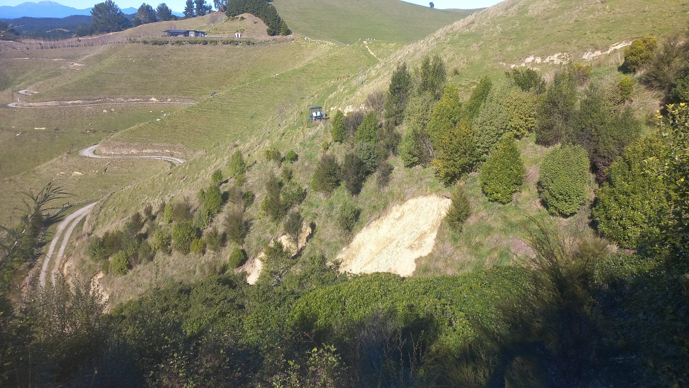 Two new slips, hundreds of tonnes of dirt